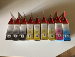 9 Canon Tintenpatronen CLI-8 Set für Pixma Drucker neu