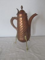 Kaffeekanne Kupfer mit Deckel und drei Füsschen