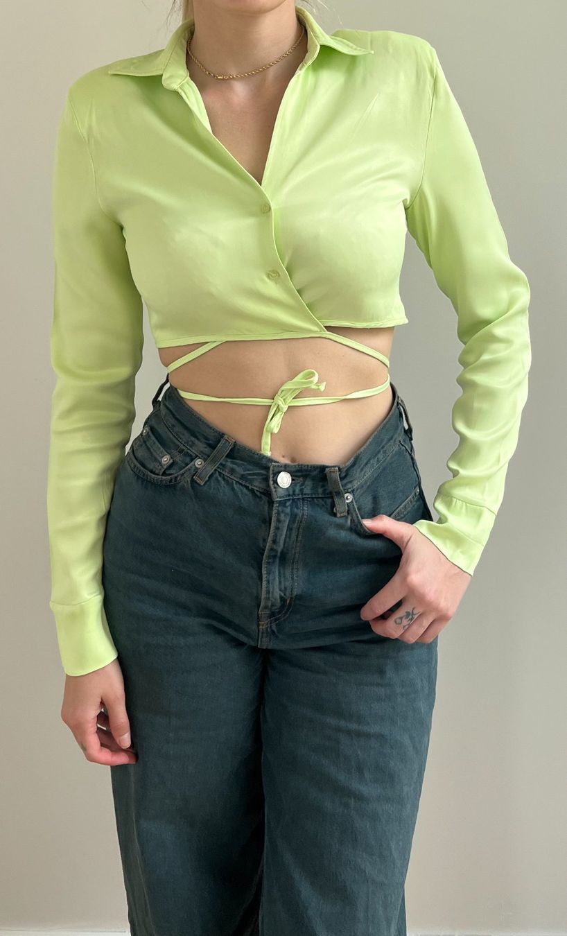 Zara Top: Pull vert pomme Zara crop top – Usato da Zürich venduto da mps_9cp7 1