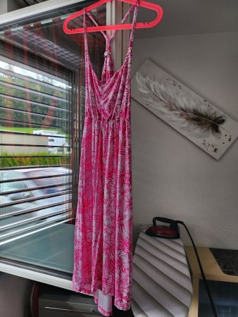 Sommerkleid Gr. 36/38 pink, weiss
