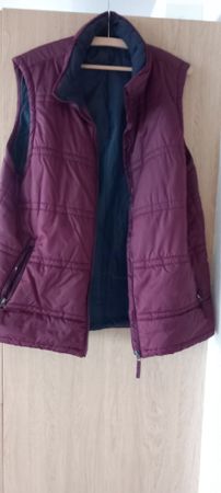 Gilet matelassé bordeaux, chaud et confortable