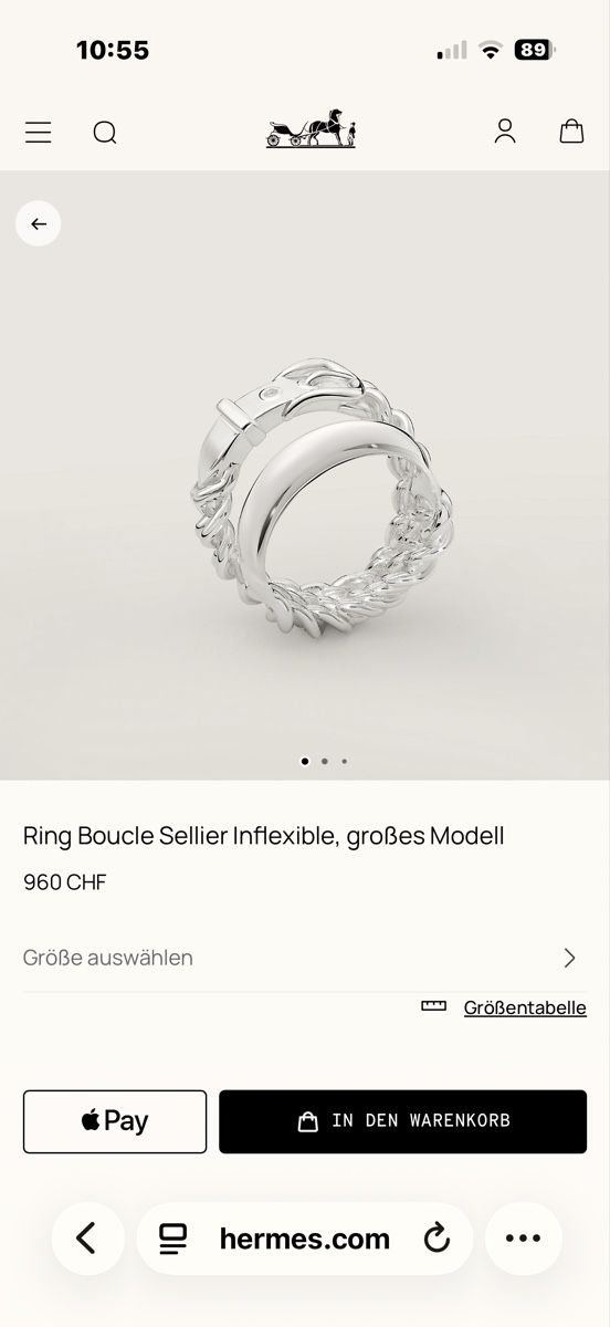 Hermès Anelli: Hermes Ring Boucle Sellier Inflexible, großes Modell – Nuovo e nell'imballaggio originale da Paradiso venduto da Under_sun 6
