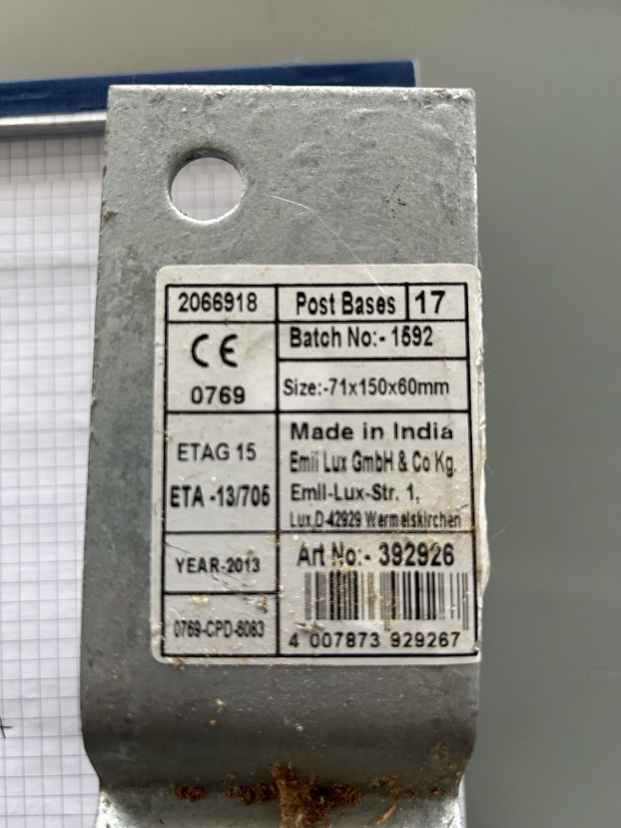 Eisenwaren: Pfostenträger U-Form mit Wulst – Neu (gemäss Beschreibung) aus Unterstammheim von kenridge 4