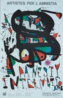Joan MIRO « ARTISTE PER L’AMNISTIA », Lithographie
