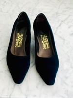 Salvatore Ferragamo Woman’s Navy Suede Pumps