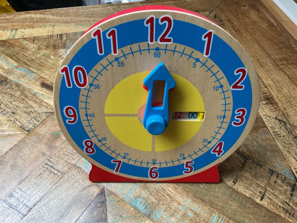Melissa & Doug Orologio Educativo Turn & Tell Per Imparare Le Ore, Con 13 Schede E Mini Pad Scratch Art