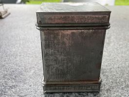 Metall Gefäss mit Trennwand und zwei Deckeln