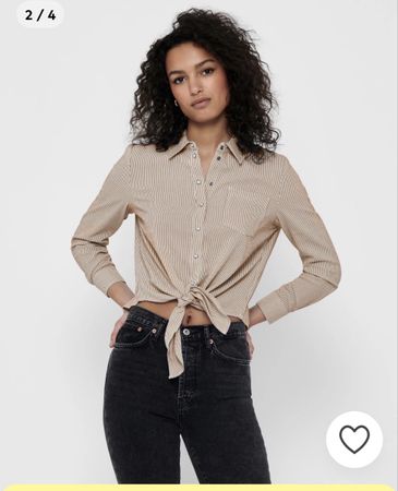 Gestreifte Only Bluse mit Knoten, Grösse 36 , neuwertig