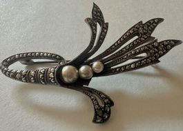 Art-Deco Silber Brosche