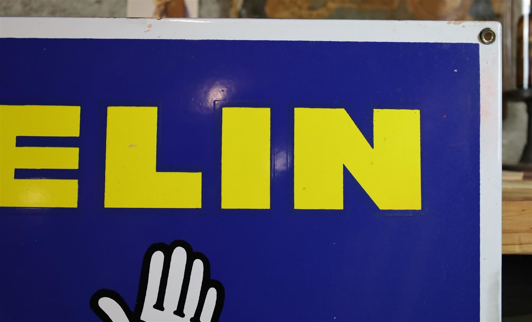 Michelin Insegne: XL Emailschild "Michelin" ca. 95 x 95 cm – Usato da Birrwil venduto da brandschatz_birrwil 4