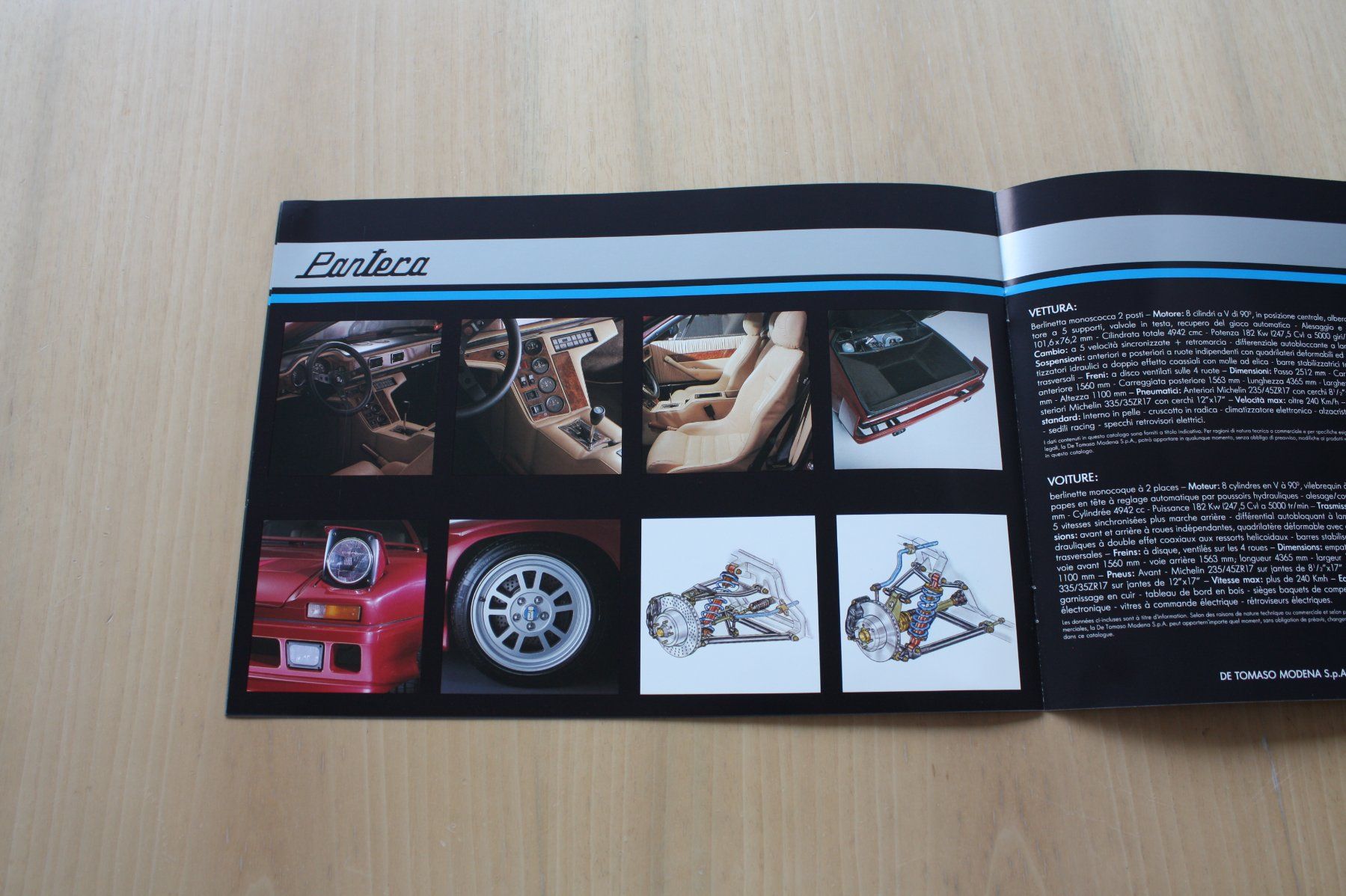 De Tomaso Documenti: De Tomaso Pantera Prospekt – Usato da Wikon venduto da erwin400 3