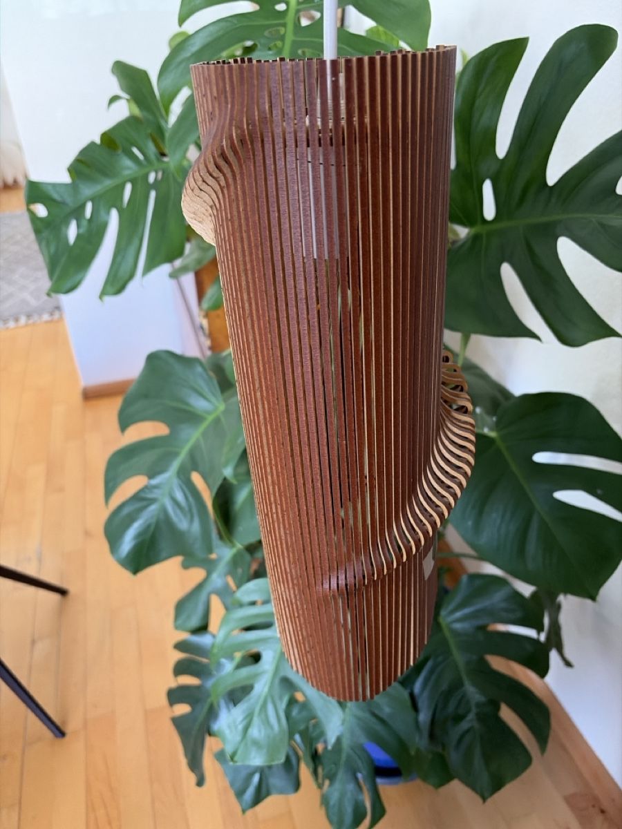 Lampadari & plafoniere: Hängeleuchte Holz Design Lampe braun – Usato da basel venduto da Zofy 1