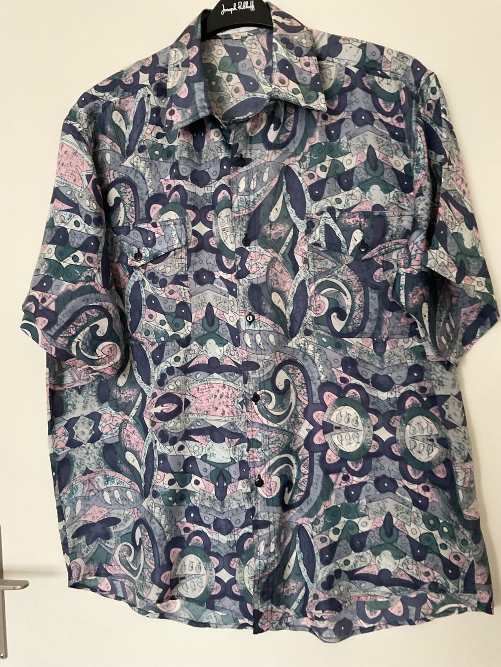 Camicie: Silkbeauty 100% Seiden Hemd Gr M Blautöne – Usato da Urdorf venduto da alda02 1