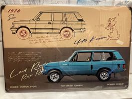 Blechschild Land Rover Range Rover 1970 NEU/OVP 30x20 cm