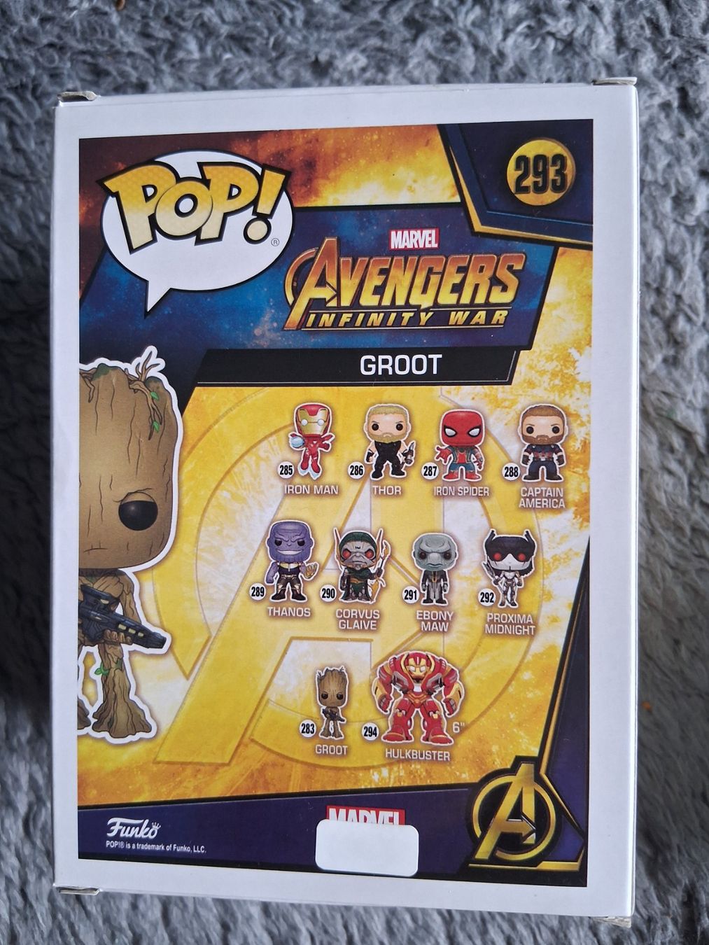 Funko Figuren: FUNKO POP   GROOT   AVENGERS   INFINITY WAR   293   MARVEL – Gebraucht aus Wetzikon ZH von Ramones01 1