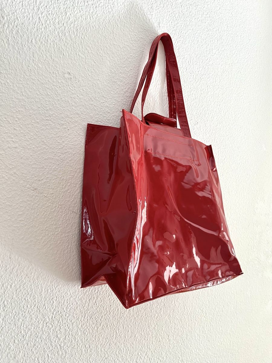 Borse da donna: NEU! ROTE LACK-TOTE-BAG – Nuovo e nell'imballaggio originale da Basel venduto da JJ.Elena 6