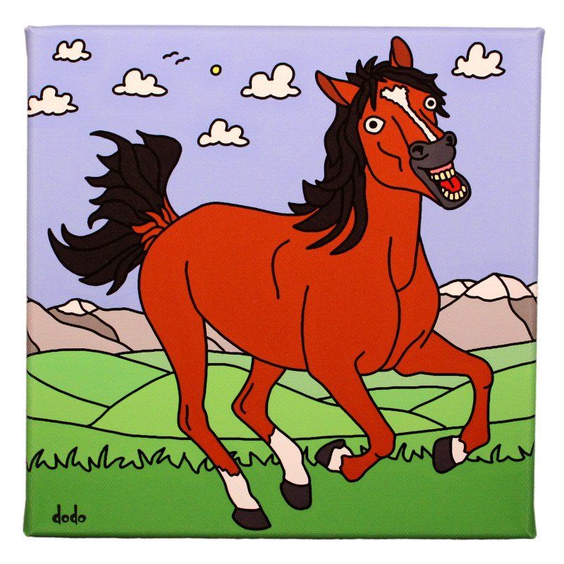 Foto & Immagini: Lustiges Comic Leinwandbild " Pferd #2 " – Nuovo e nell'imballaggio originale da Winterthur venduto da Dfreudo