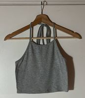 Top gris coton S / Graues Baumwolltop S