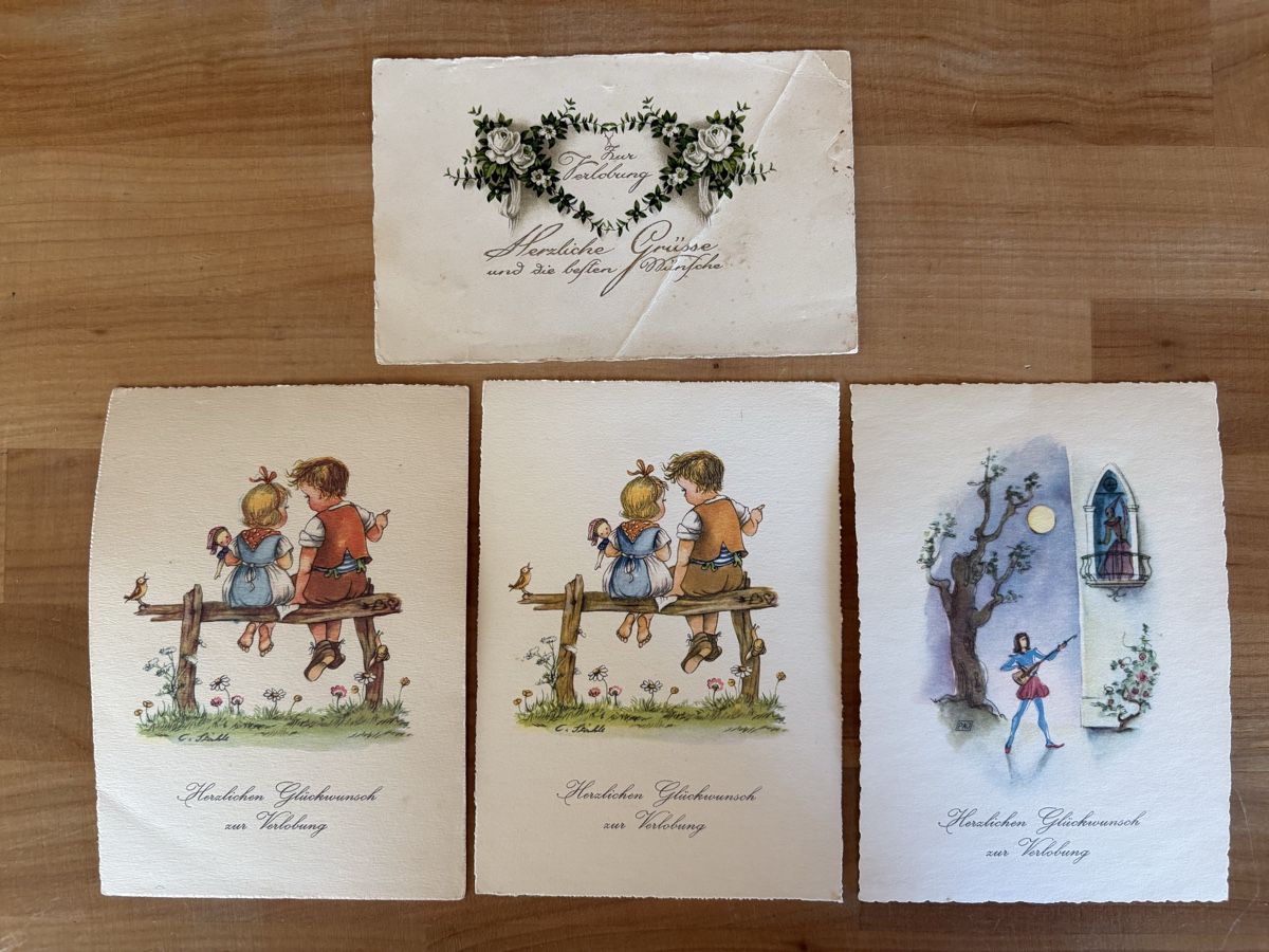 Cartoline postali: AK mit Verlobung Motiv – Usato da Rümlang venduto da Kartenpost1