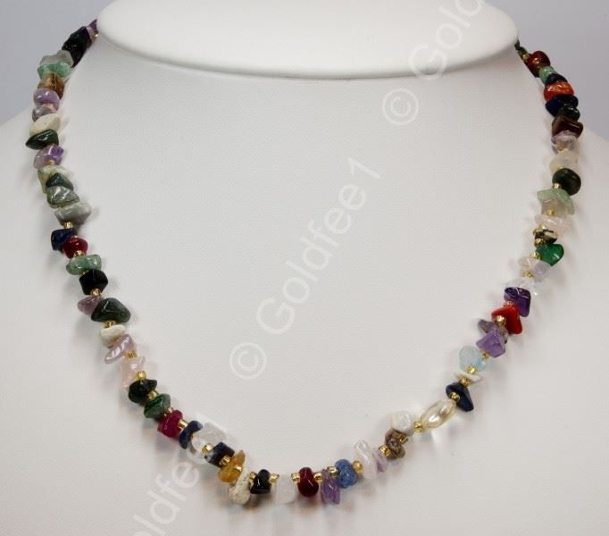 Ketten: Multicolor Edelsteinkette ca. 44.5cm – Neu und originalverpackt aus Oberglatt ZH von Goldfee1 1