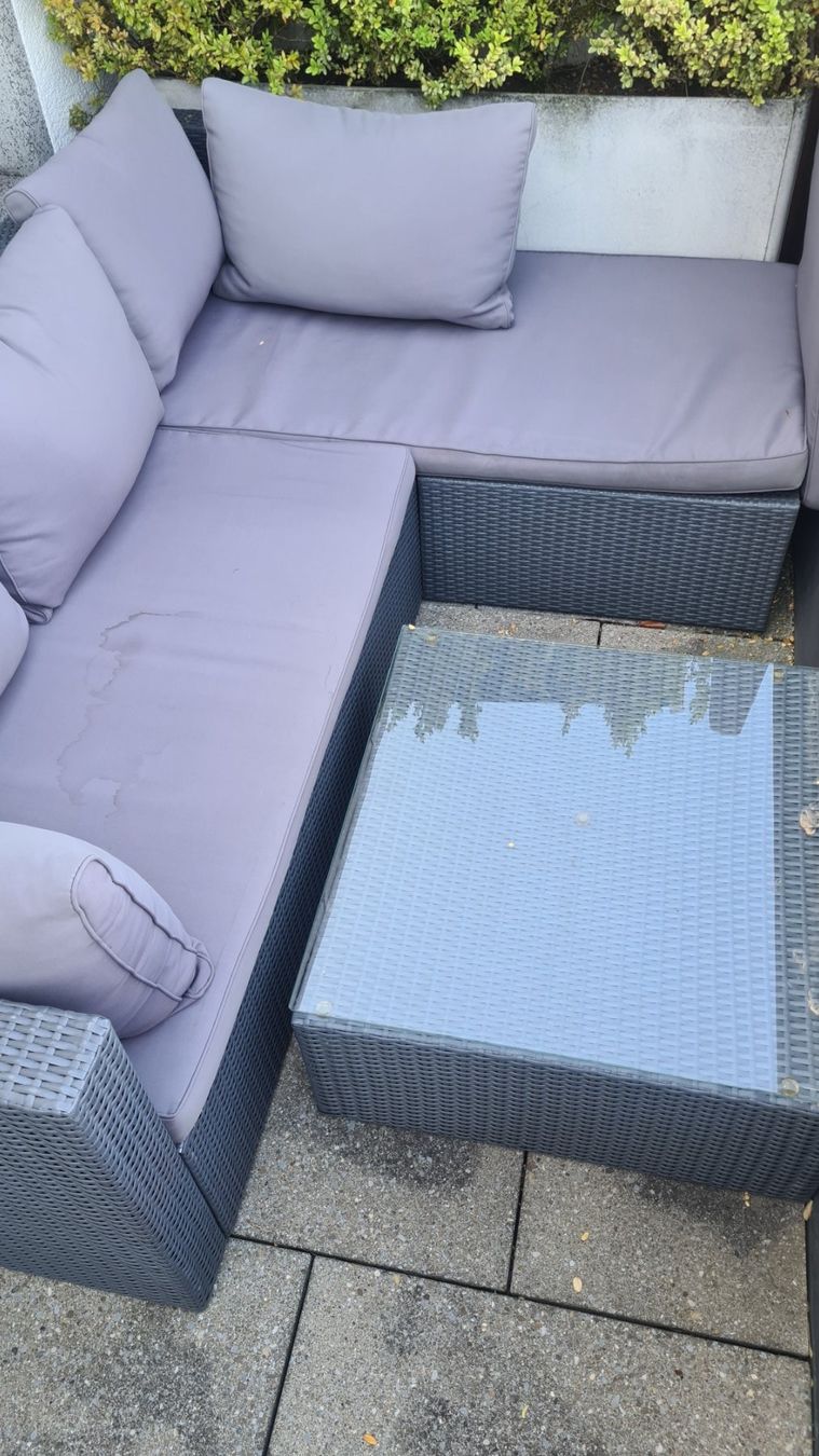 Gartensitzgruppen & Garnituren: Belavi Eck-Sitzmöbel Rattan Lounge – Gebraucht aus Zürich von  1