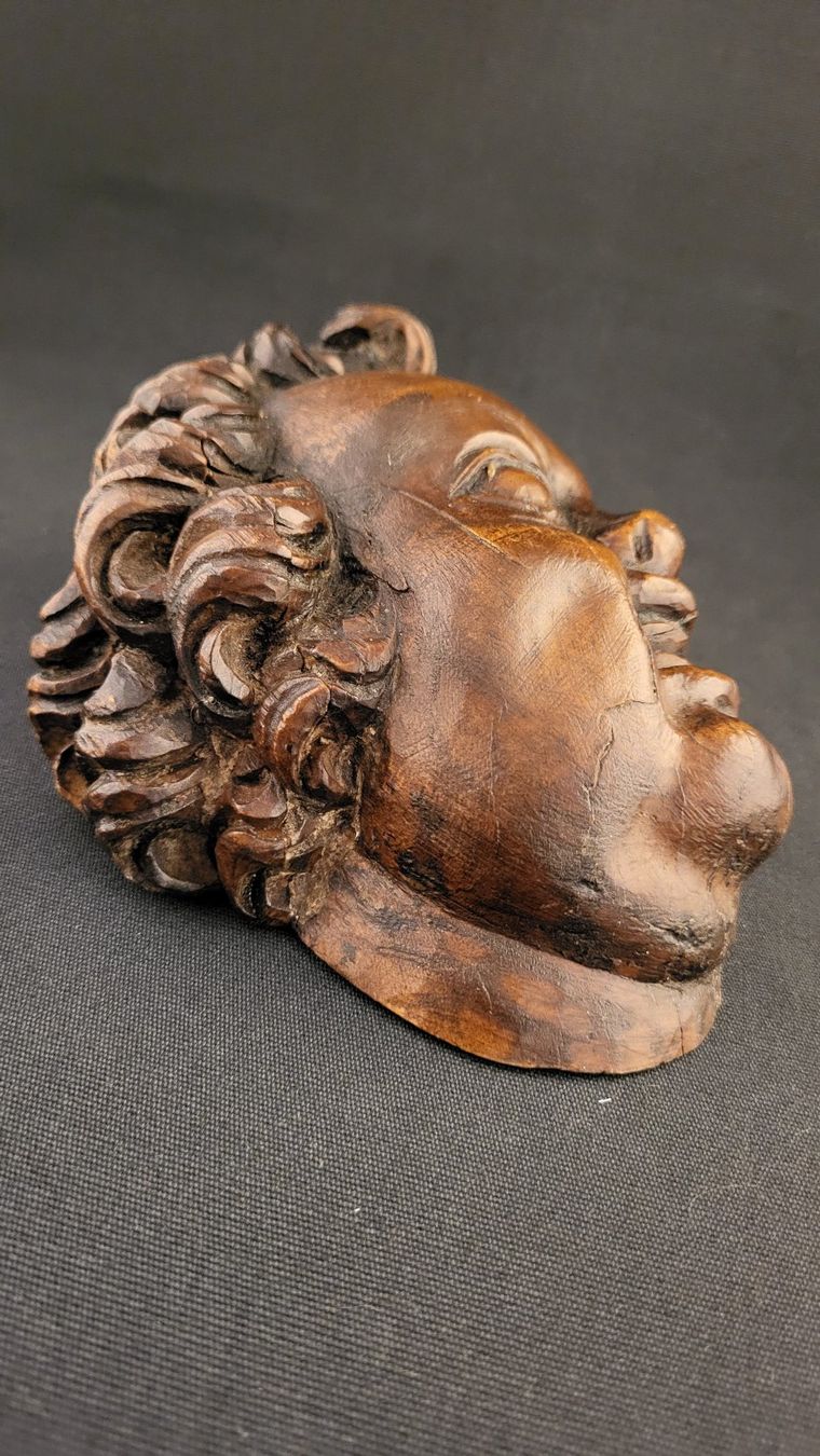 Sculptures & Statues: Massive Holzschnitzerei Gesicht nach rechts – D'occasion à Basel par spinne02 5