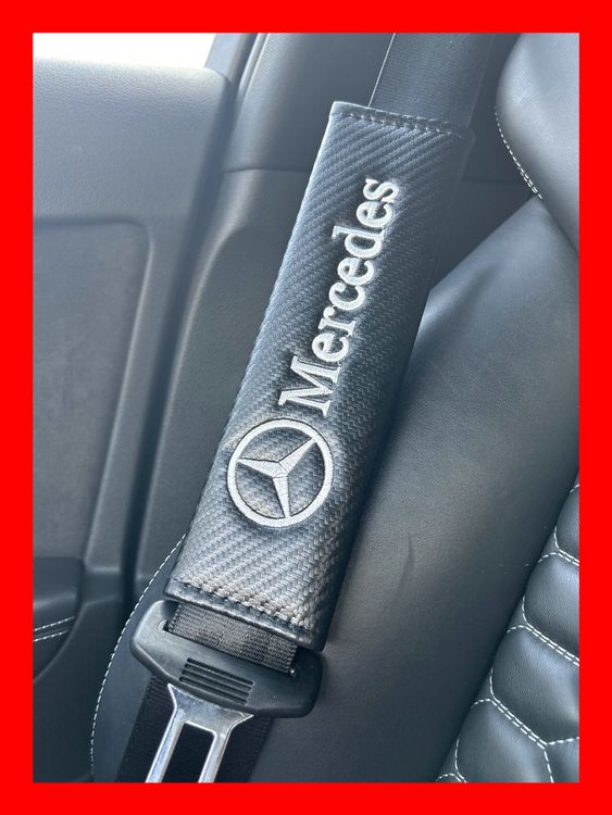 2 Stück Gurtpolster Für Mercedes SLK R170/R171/R172 2000-2024 - Schwarz