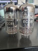 Röhren Paar ECC81 12AT7 von ITT Lorenz, gleiche Produktion
