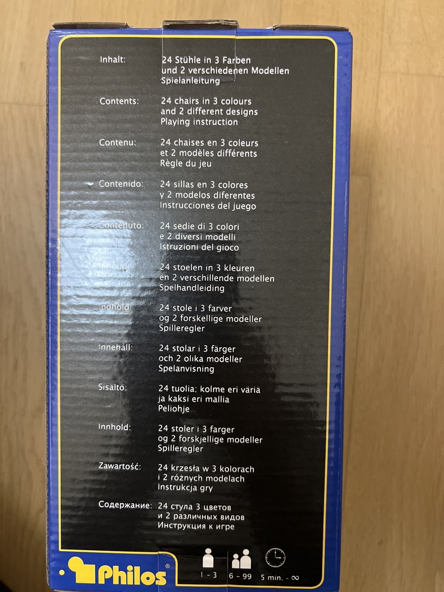 Giochi: Jeu de société chaise sur chaise – Nuovo e nell'imballaggio originale da Dübendorf venduto da nbsaiso 2