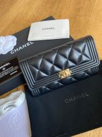 Elegant CHANEL BOY Long Wallet – Lambskin & Light Gold HW
