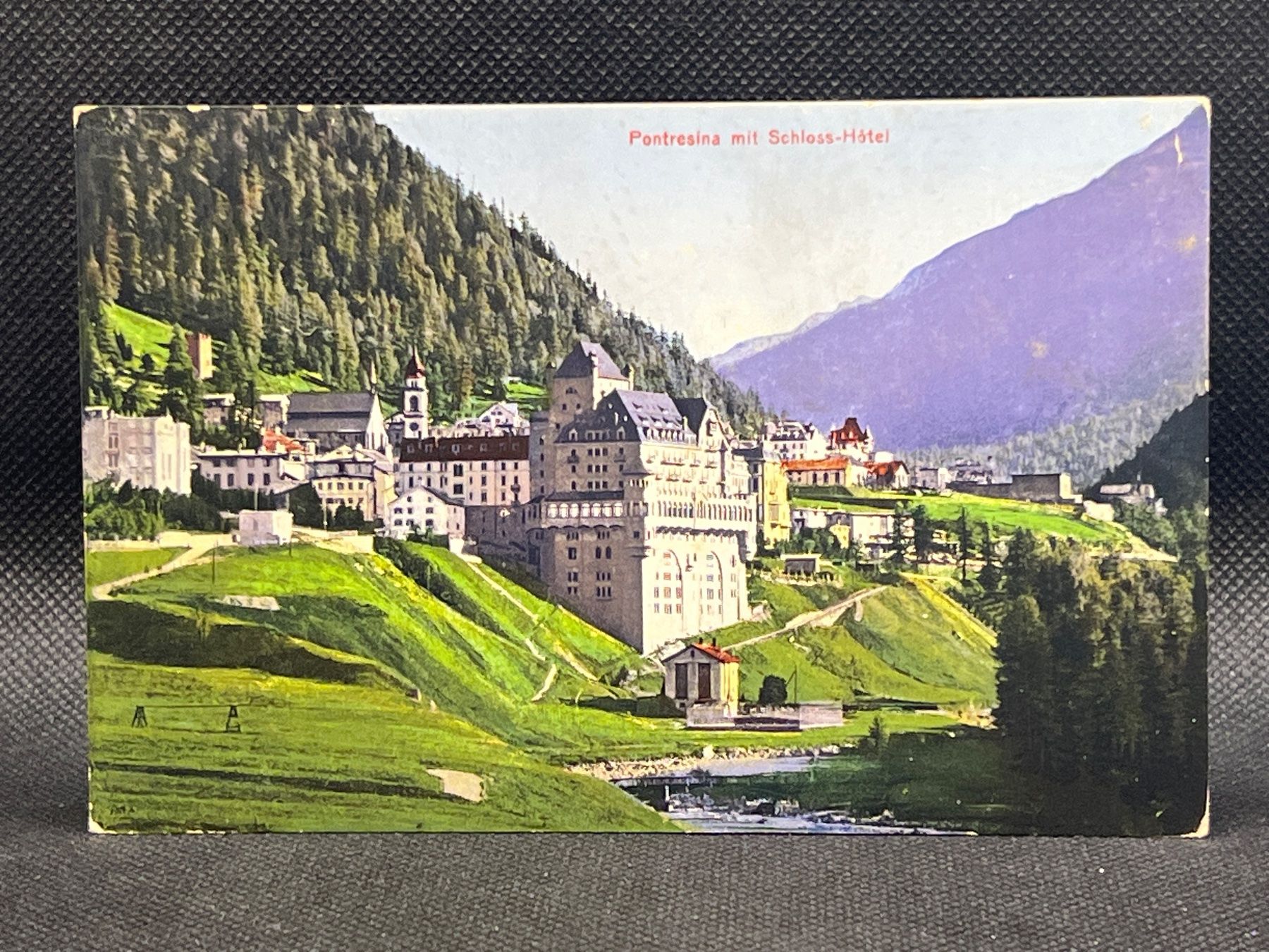 Cartoline postali: Pontresina mit Schloss-Hôtel – Usato da Widnau venduto da Brusi9