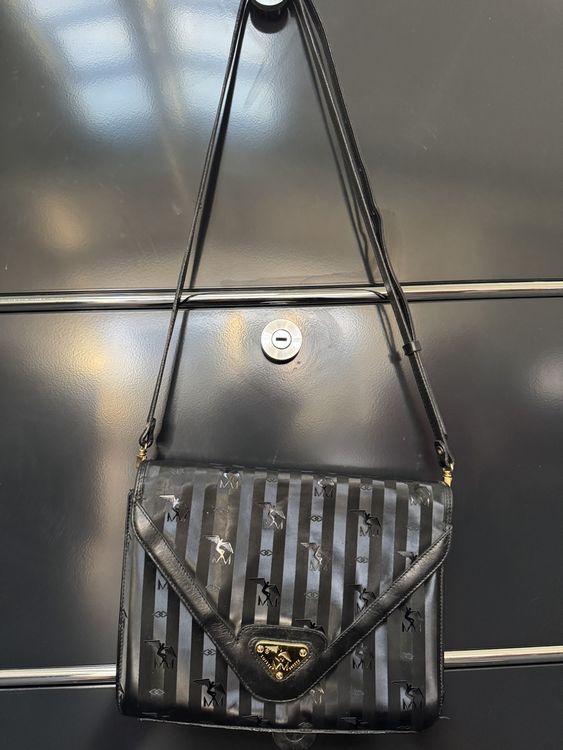 Maison Mollerus Borse da donna: MAISON MOLLERUS Schultertasche - schwarz mit gold – Usato da Gurmels venduto da topsommer 4