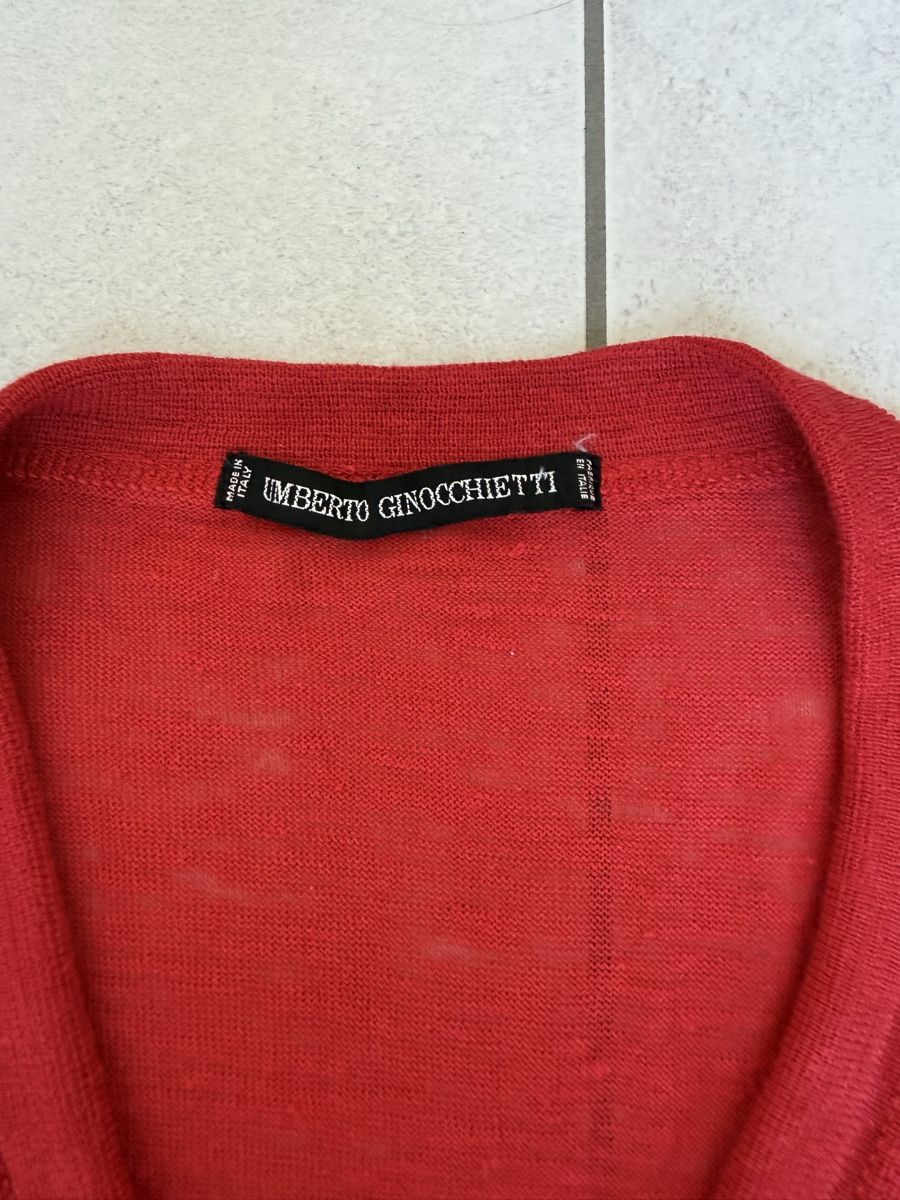 Blusen: UMBERTO GINOCCHIETTI Pullover rot Grösse M 100% Leinen – Neu (gemäss Beschreibung) aus Nänikon von Monimos 4