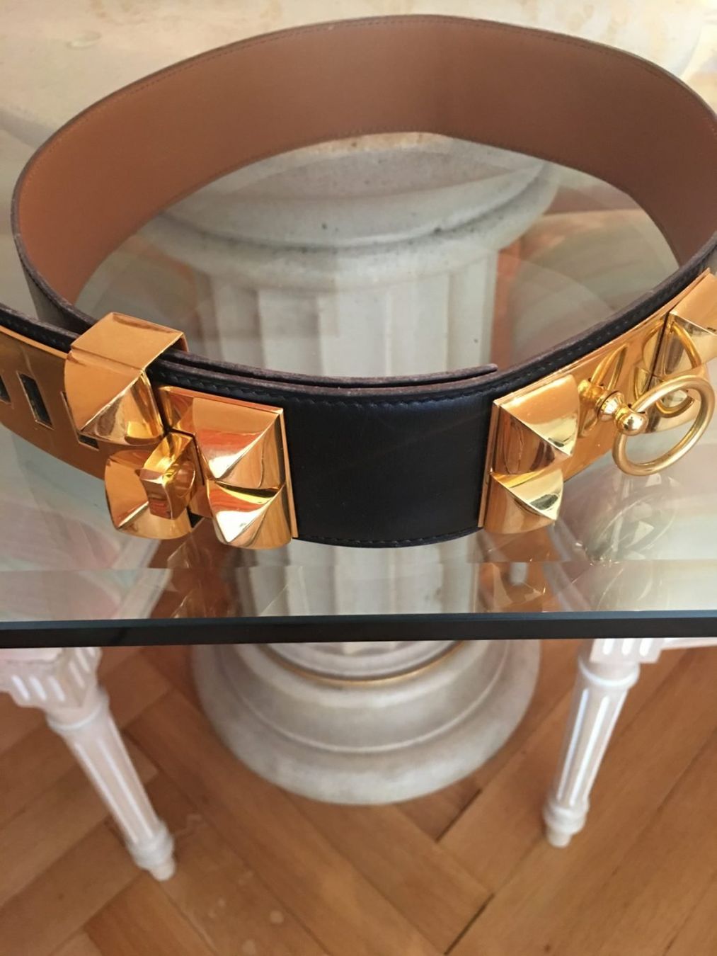 Hermès Gürtel: Ceinture Hermès collier de Chien – Gebraucht aus Pully von Occasions-luxe.Golay 1