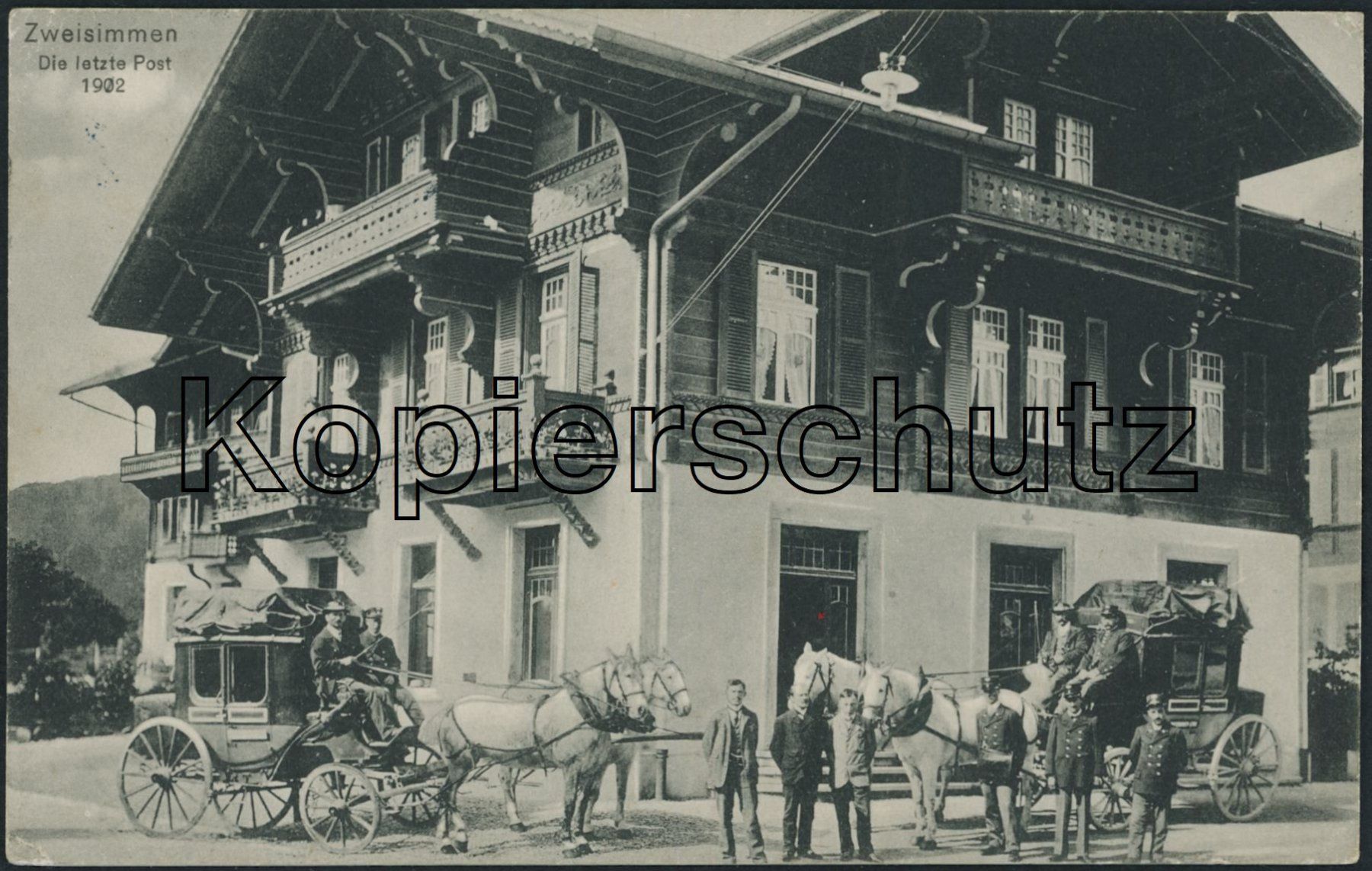 Cartoline postali: BE Zweisimmen - Post - Postkutsche – Usato da Schindellegi venduto da leecollect