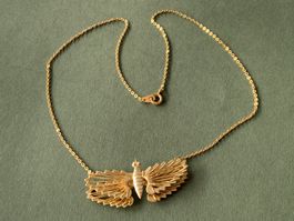 Vergoldete Kette Schmetterling (42cm)