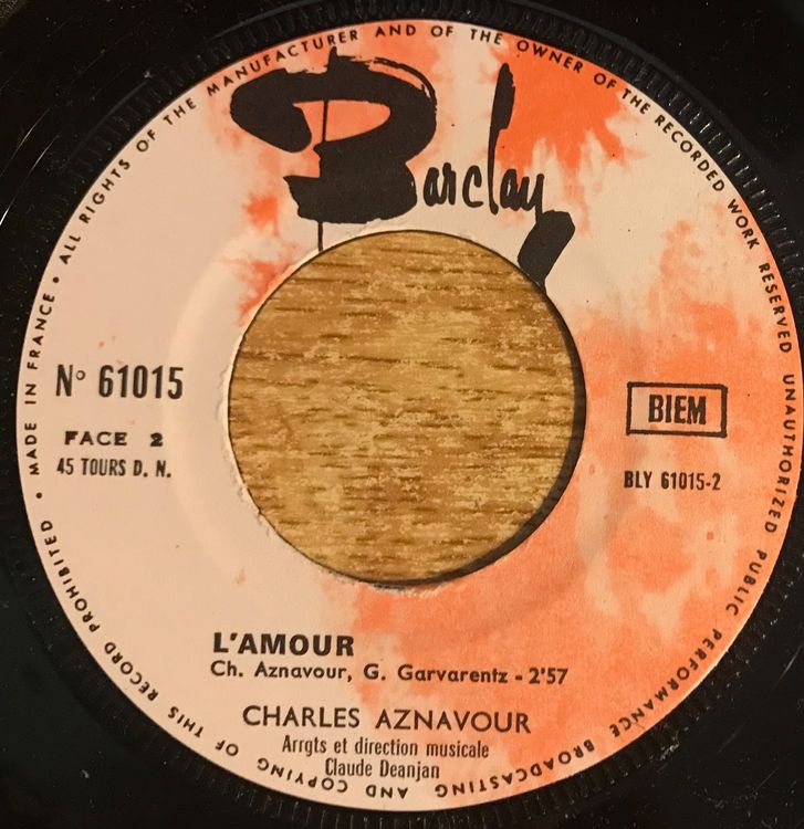 CHARLES AZNAVOUR - JE N’OUBLIERAI JAMAIS - 2 Vinyles 45 Tour | Kaufen ...