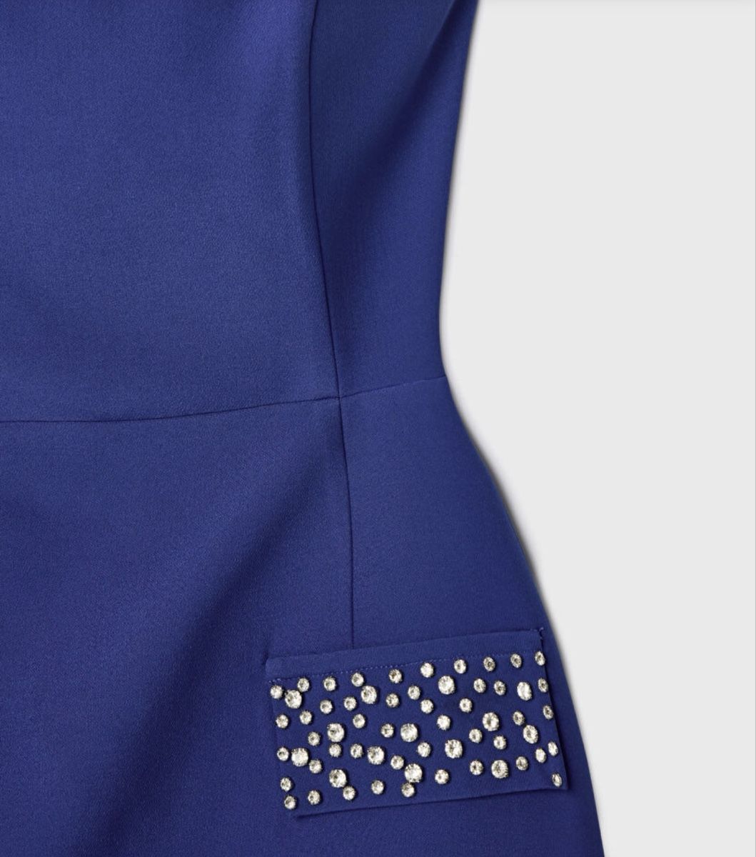 Kleider: Elegantes blaues Mini-Kleid mit Strass-Details – Abend – Gebraucht aus Effretikon von Lunaaa_ 4