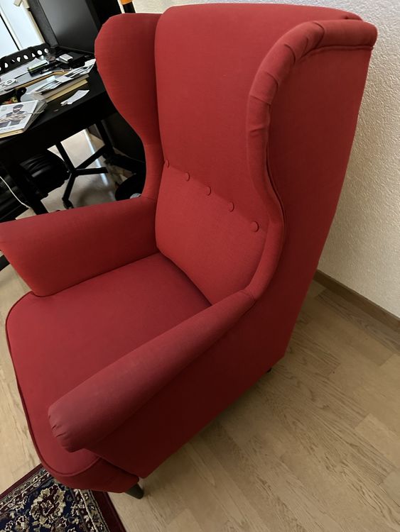 Ikea Standmon Ohrensessel Rot Kaufen auf Ricardo