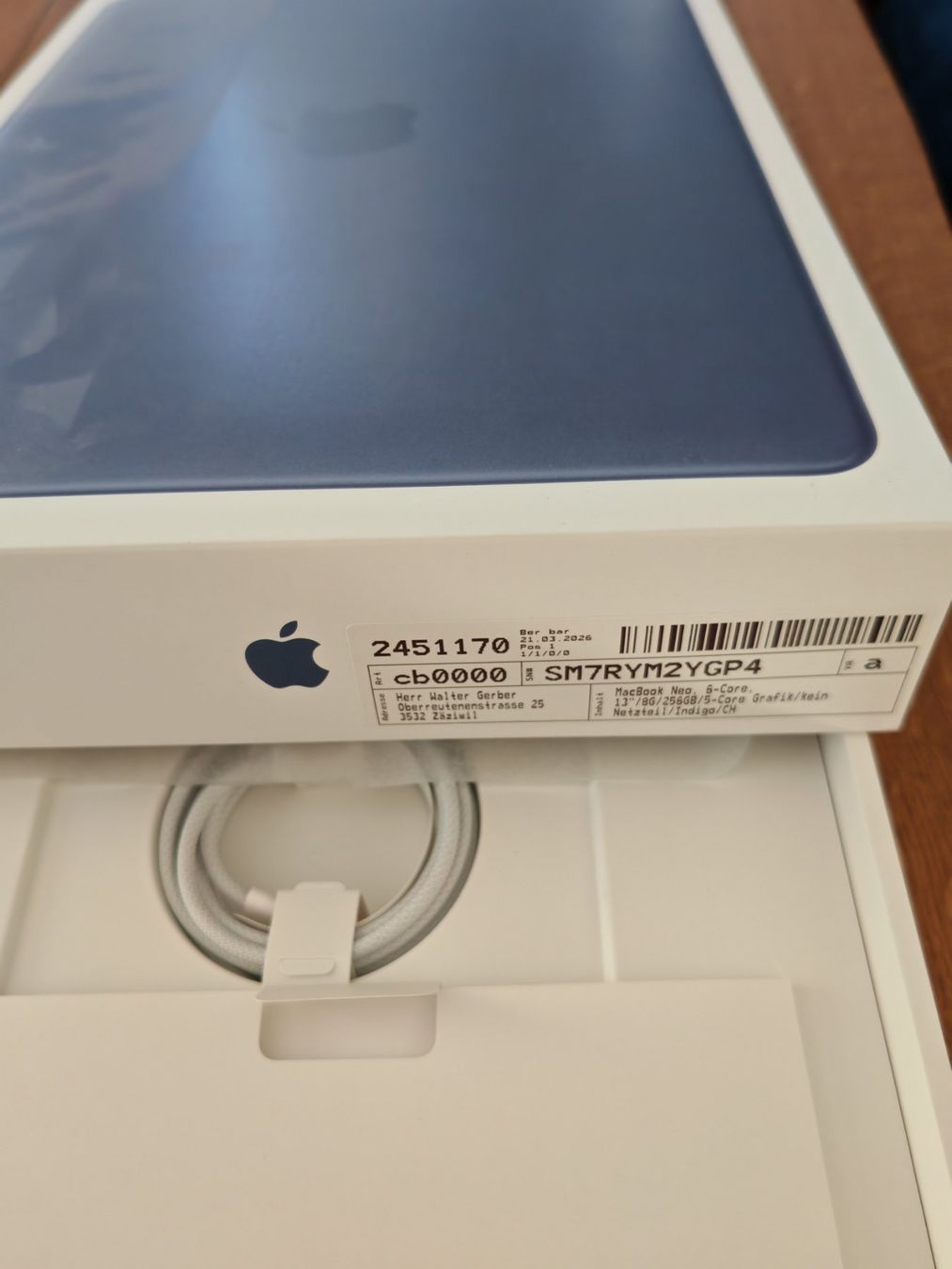 Apple Notebook: Macbook Neo Indigo CH – Nuovo e nell'imballaggio originale da Zäziwil venduto da gerbwa01 3