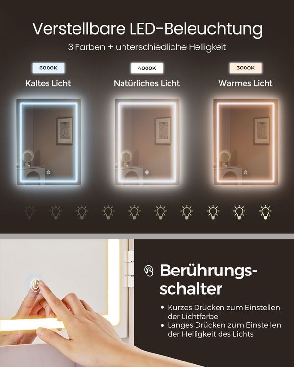 Tavoli da trucco: Schminktisch LED-Beleuchtung einstellbare Helligkeit IRIS – Nuovo e nell'imballaggio originale da Lachen SZ venduto da MAMORU-MOEBEL 1