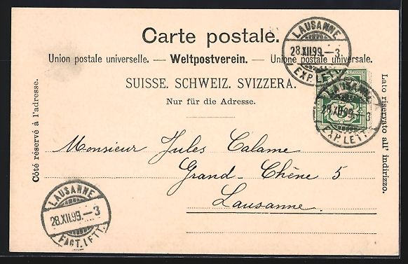 Cartoline postali: Lausanne, Strassenpartie mit Geschäften – Usato da Berlin venduto da bartko-reher 1