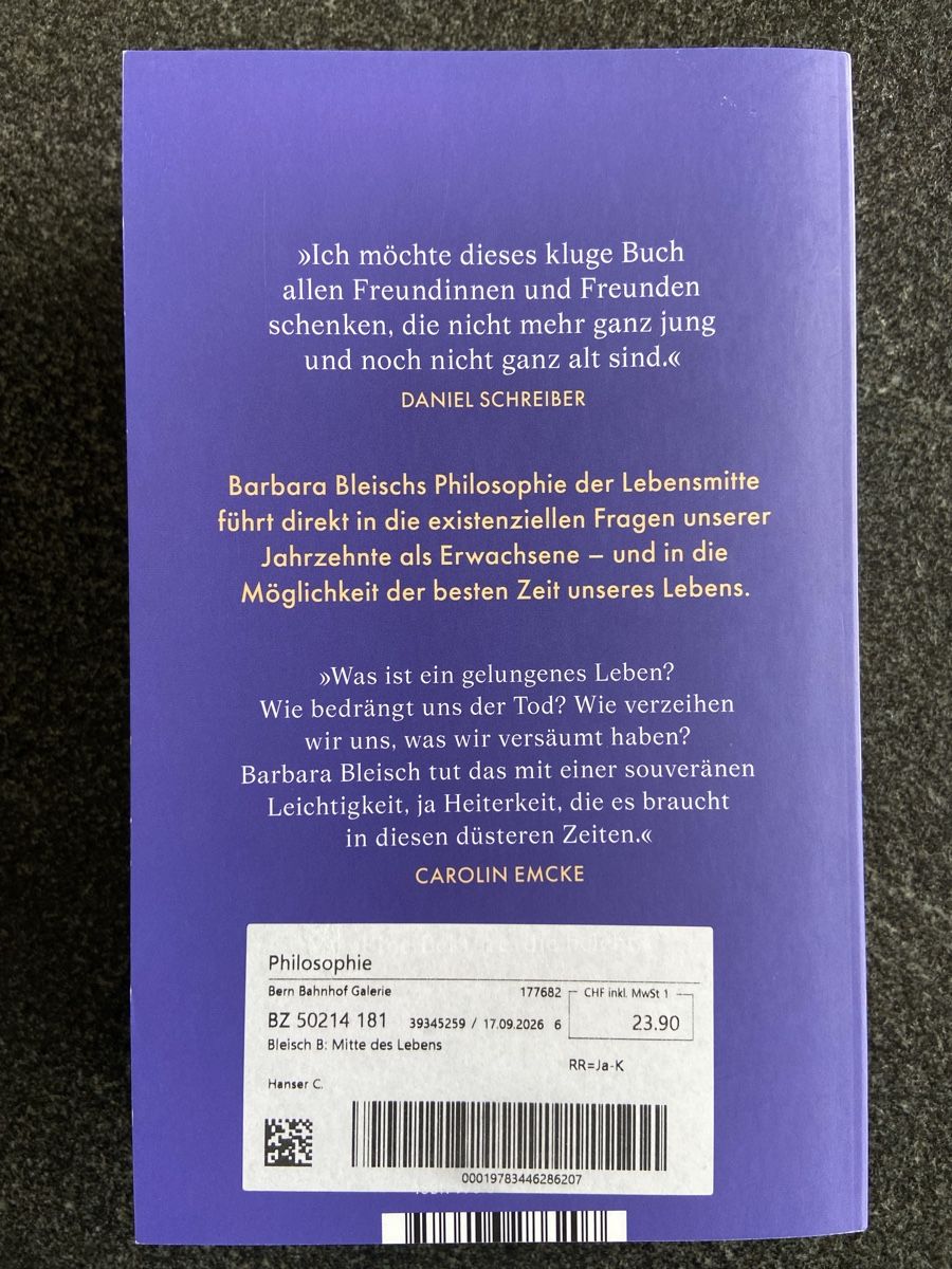 Bücher: Mitte des Lebens von Barbara Bleisch – Gebraucht aus Schwarzenburg von Aha016 1