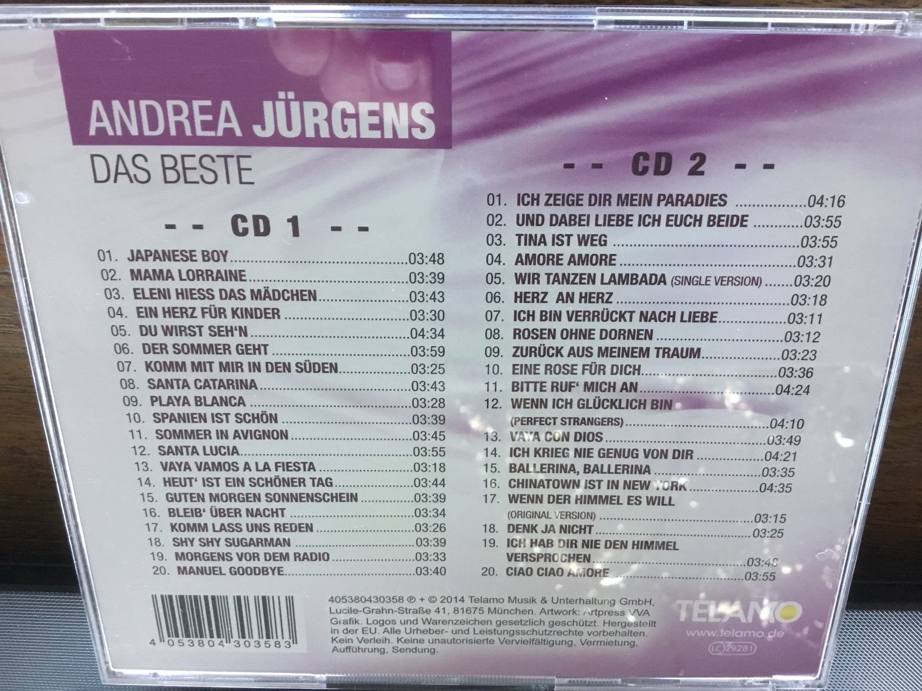 CD: Andrea Jürgens - Das Beste - Doppel CD  u – Usato da Thierachern venduto da sweden08 1