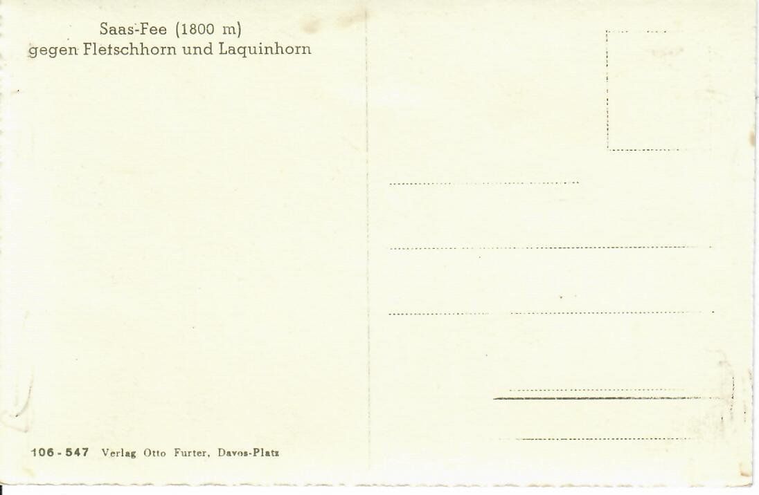 Cartes postales: Saas-Fee – D'occasion à Hochdorf par Ziegel-16 1