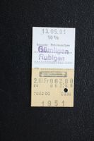 SBB - Billett - Gümligen - Rubigen, 13.05.91