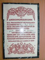 Anerkennungsurkunde fürs Zeichnen 1930