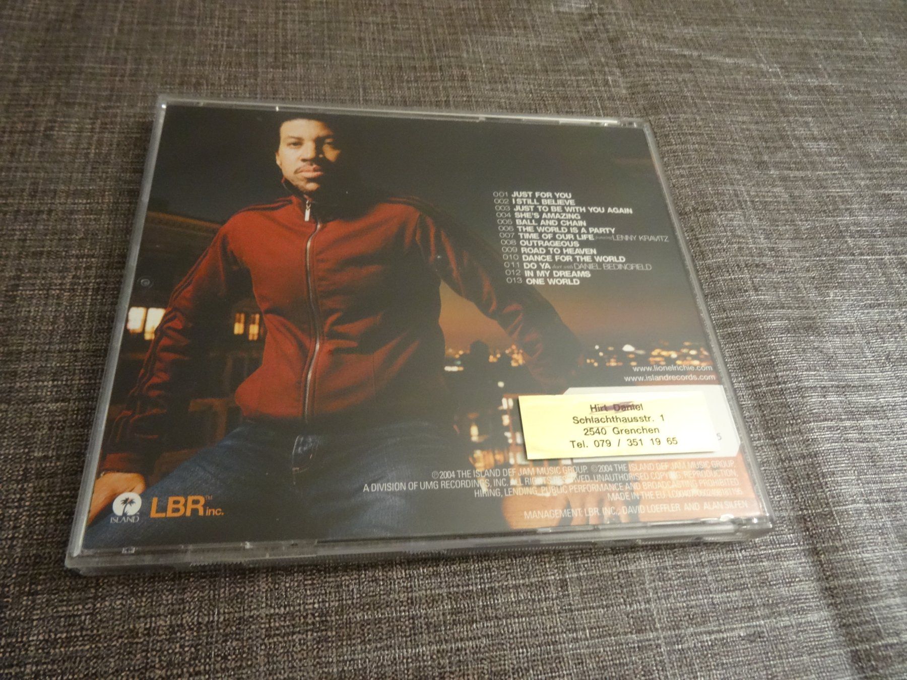 CD: Lionel Richie - Just For You CD – Usato da Olten venduto da Disc-Ausverkauf 1