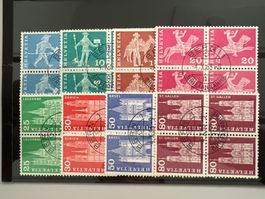 1963 Postgeschichte Leuchst. 4er Blöcke ET 4.10.63