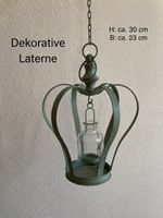 Dekorative Laterne Krone Metall mit Glas